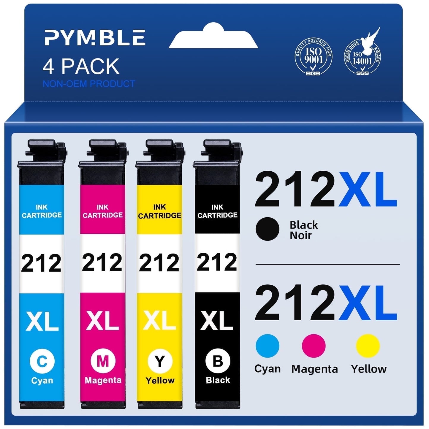 212XL Ink Cartridge for Epson 212 Ink Cartridges for Printer Ink Epson 212XL compatible for Epson Ink 212 (4PK)