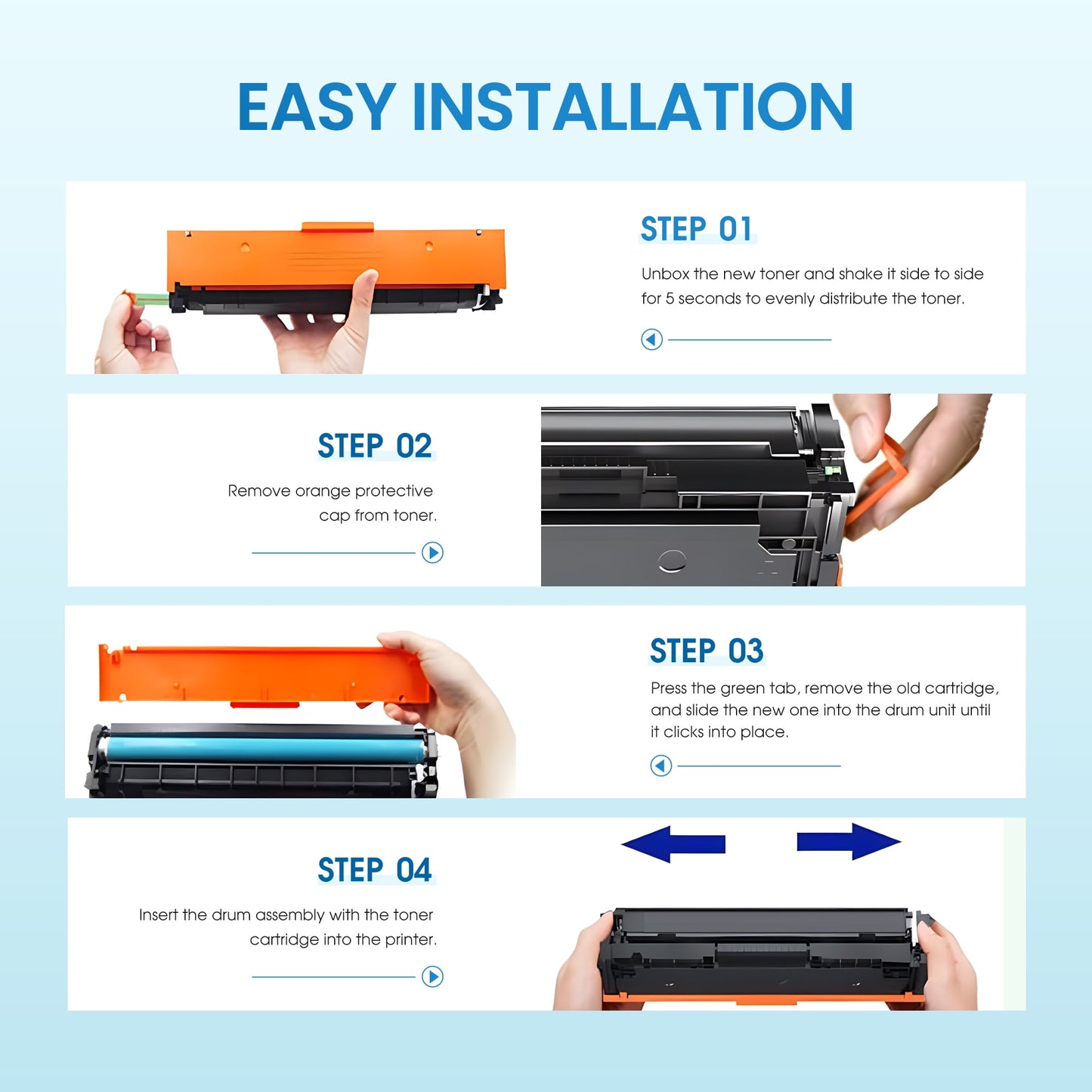 206A Toner Cartridges Compatible for HP 206A 206X for Color Pro MFP M283fdw M283cdw Pro M255dw M255nw M283 M255 M282 Printer 4 Pack