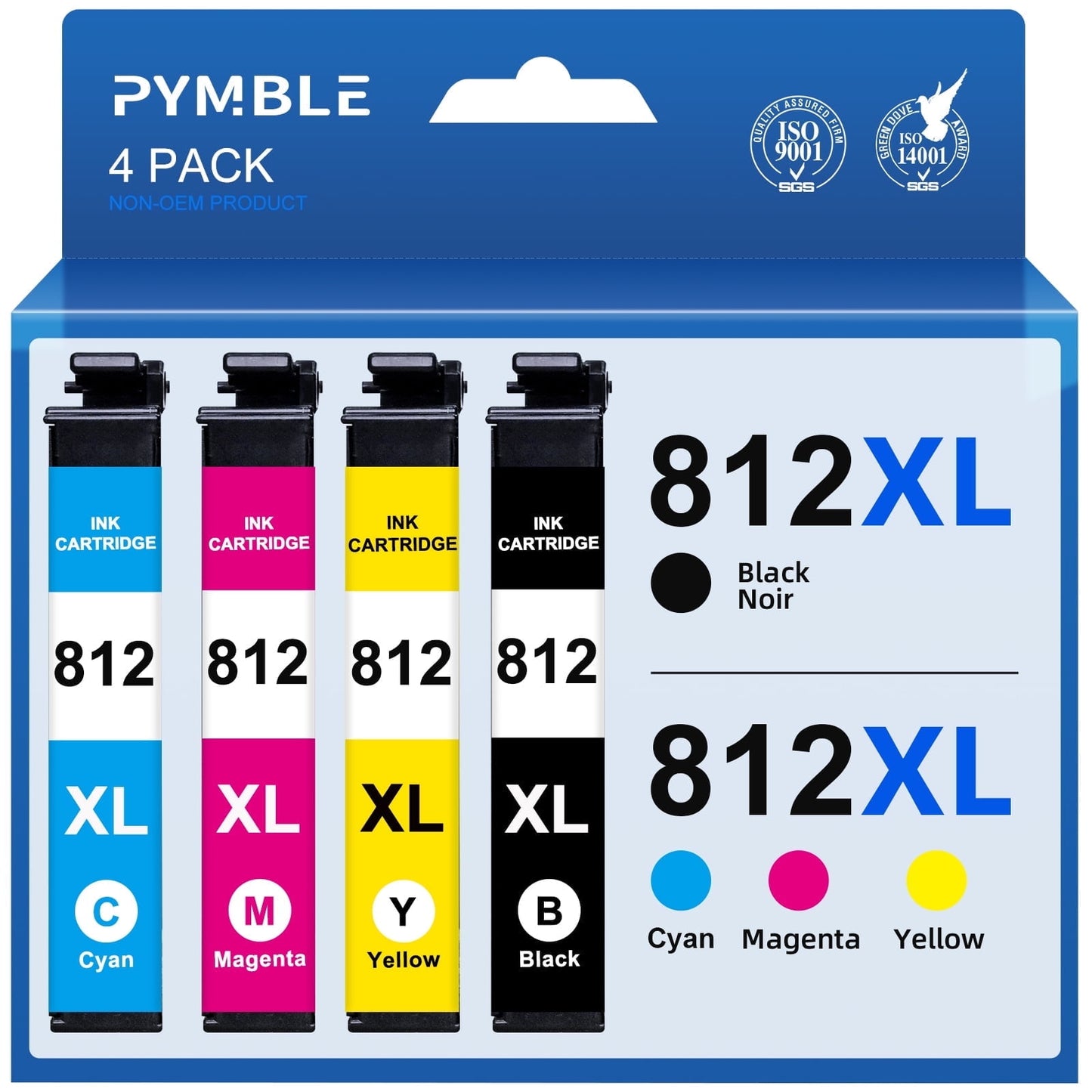 812XL Ink for Epson 812 Ink Cartridges compatible for Epson 812XL Printer Ink for Workforce Pro WF-7820 WF-7840