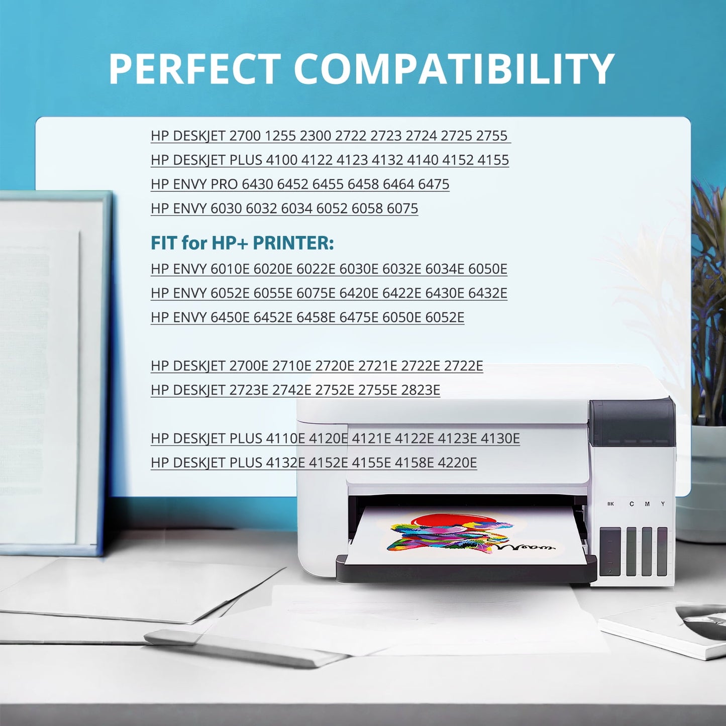 67XL Ink Cartridges Compatible for HP 67 Ink Cartridges work with HP DeskJet 2700 2700e 2755e 2752e Envy 6055e 6055 6000 (2-Pack, Black, Tri-color)
