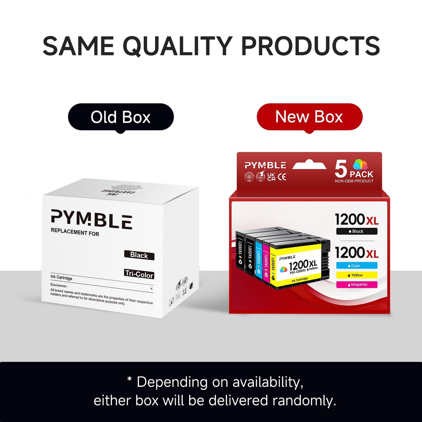 1200 Ink Cartridges Replacement for Canon PGI-1200XL Compatible with MB2720 MB2320 MB2120 MB2350 MB2050 MB2020 Printer (2 Black, Cyan, Magenta, Yellow, 5-Pack)