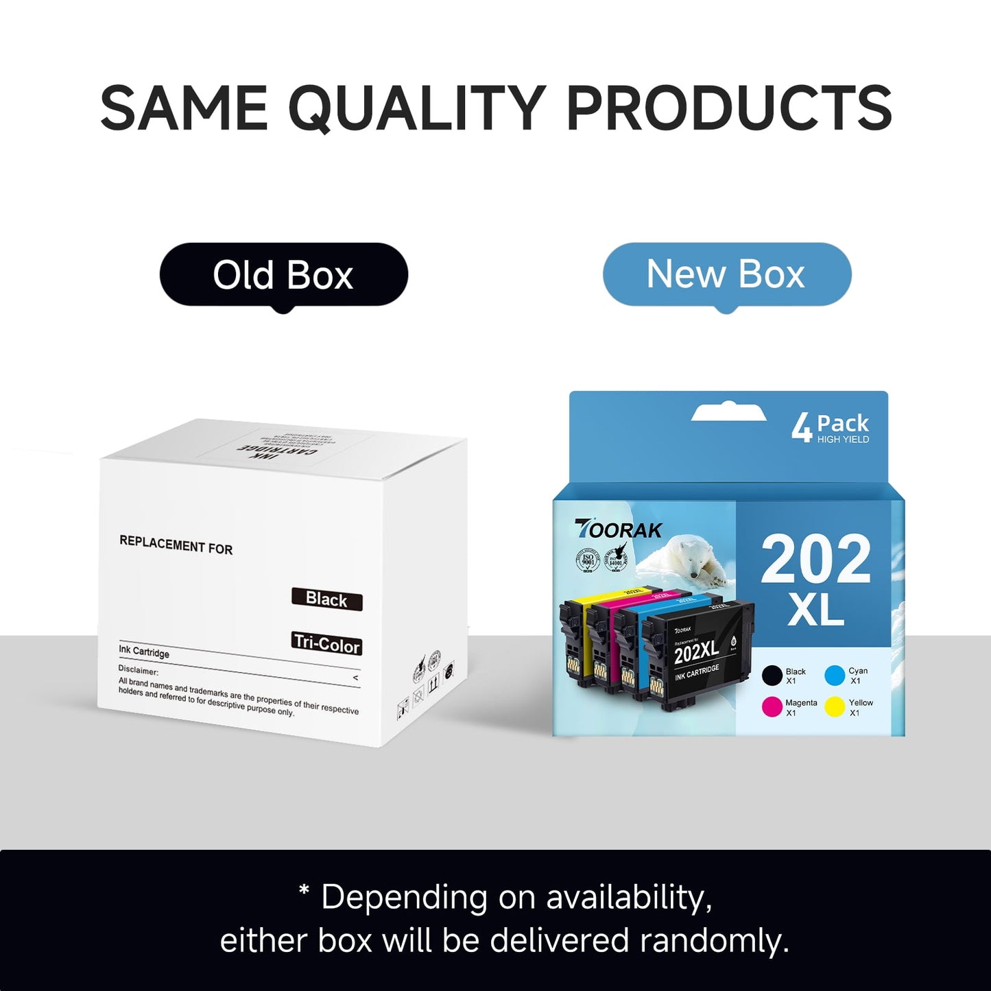 202XL Ink Cartridges for Epson 202 Ink cartridges for Epson Ink 202 for Epson XP-5100 WF-2860 Printer(4 Pack,1 Black,1 Cyan,1 Magenta,1 Yellow)