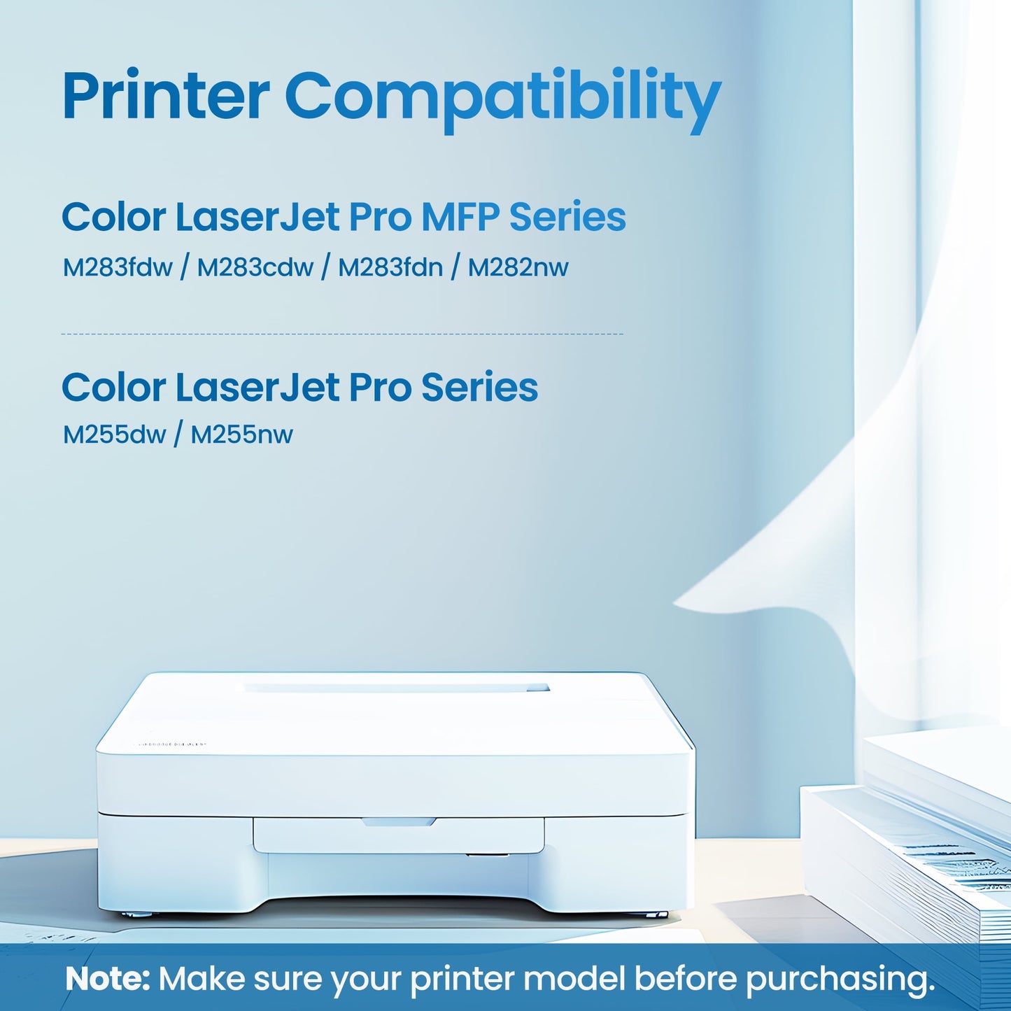 206A Toner Cartridges Compatible for HP 206A 206X for Color Pro MFP M283fdw M283cdw Pro M255dw M255nw M283 M255 M282 Printer 4 Pack
