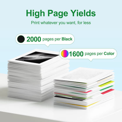 962 Ink Cartridges Compatible for HP 962 Ink Work for HP 962XL Ink Cartridges(4-Pack, Black Cyan Magenta Yellow)