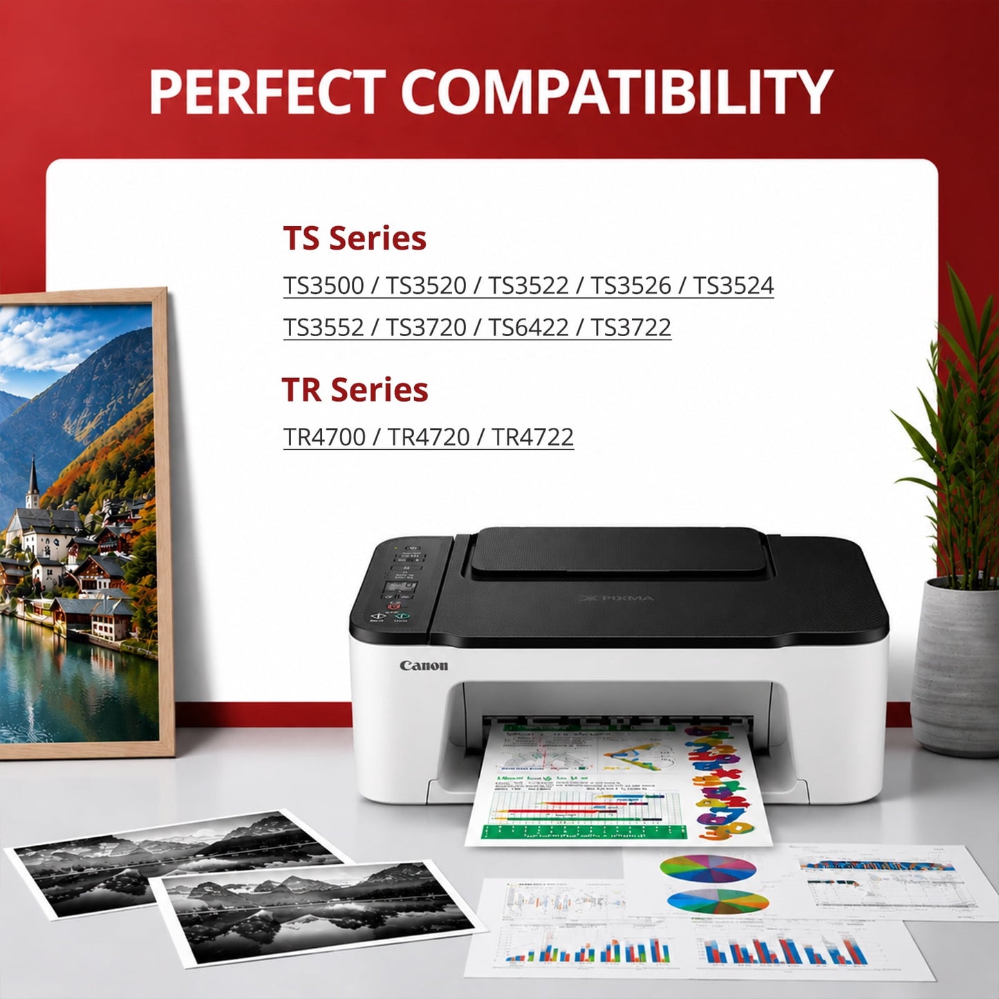 275XL Black ink cartridge for Canon PG 275 Black Ink Cartridge for printer ink Canon 275 for Pixma TS3522 TS3520 TS3500 TR4722 (2 Black)