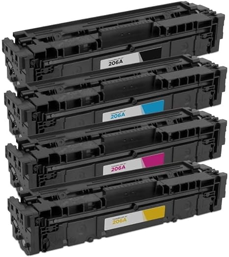 206A Toner Cartridges Compatible for HP 206A 206X for Color Pro MFP M283fdw M283cdw Pro M255dw M255nw M283 M255 M282 Printer 4 Pack