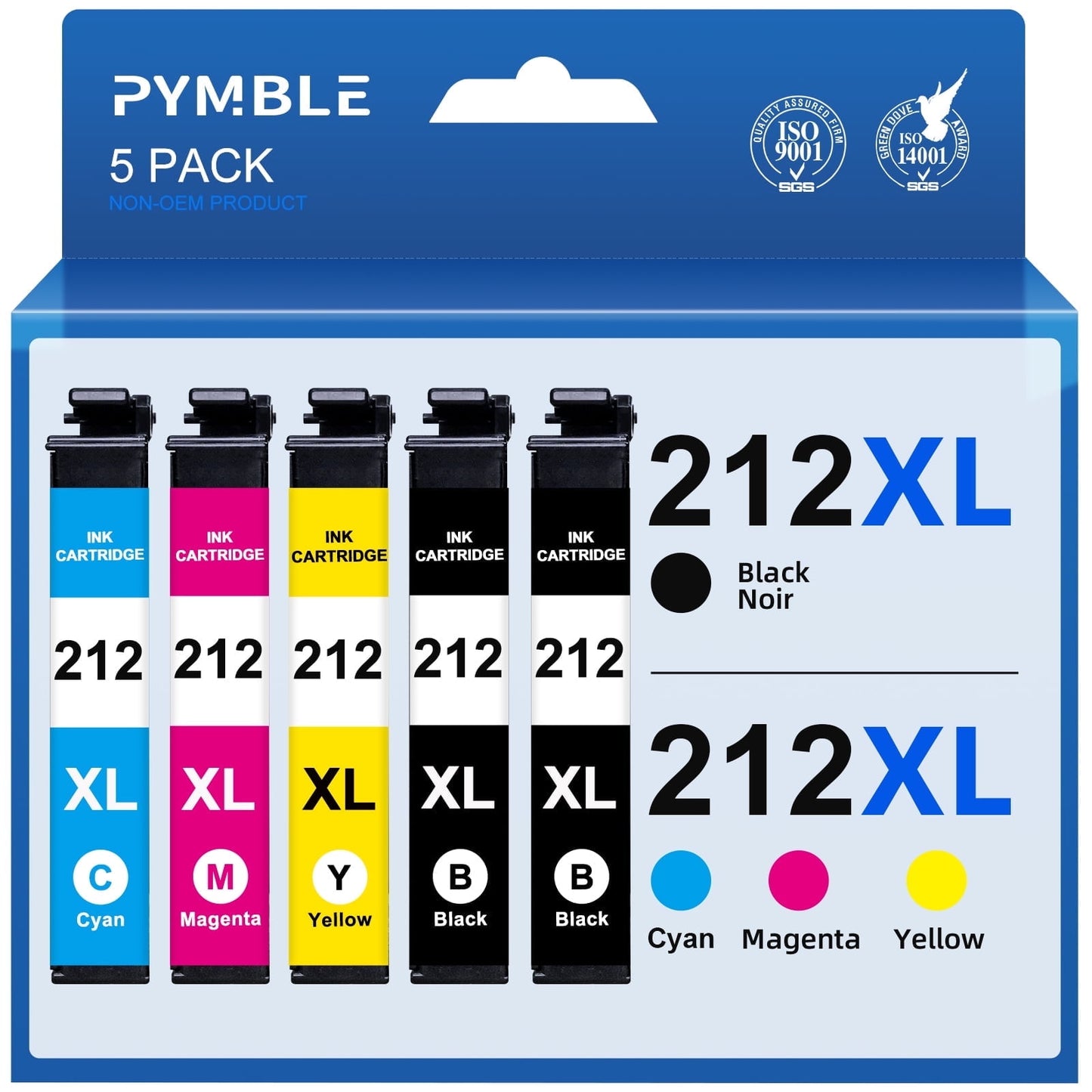 212XL Ink Cartridge for Epson 212 Ink Cartridges for Printer Ink Epson 212XL compatible for Epson Ink 212 (4PK)