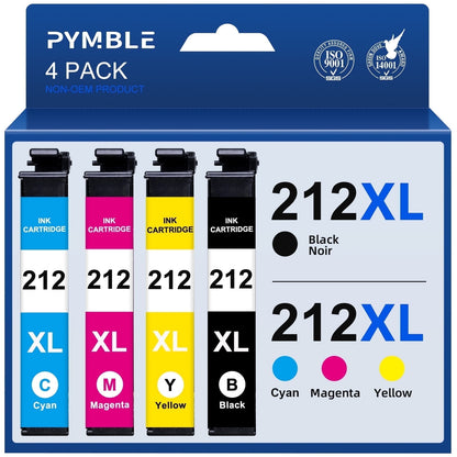 212XL Ink Cartridge for Epson 212 Ink Cartridges for Printer Ink Epson 212XL compatible for Epson Ink 212 (4PK)