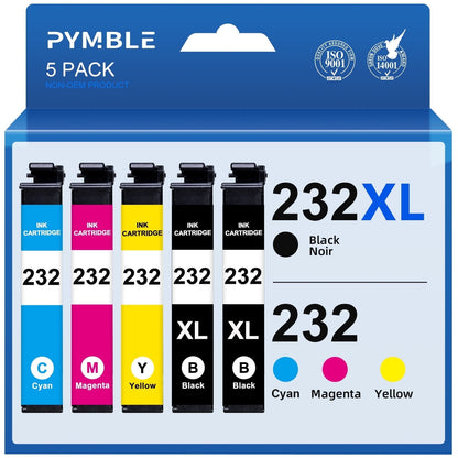 232XL Ink Cartridge for Epson 232 Ink compatible for Expression Home XP-4200 XP-4205 Printer (5 Pack)