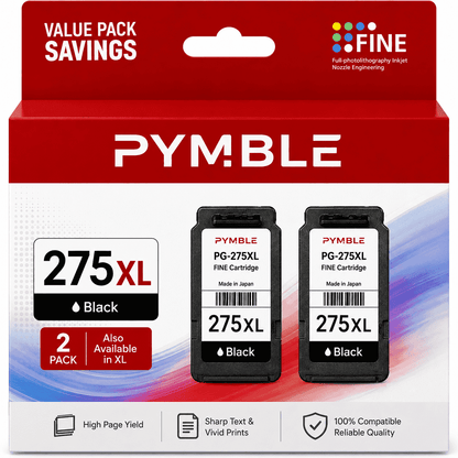 275XL Black ink cartridge for Canon PG 275 Black Ink Cartridge for printer ink Canon 275 for Pixma TS3522 TS3520 TS3500 TR4722 (2 Black)
