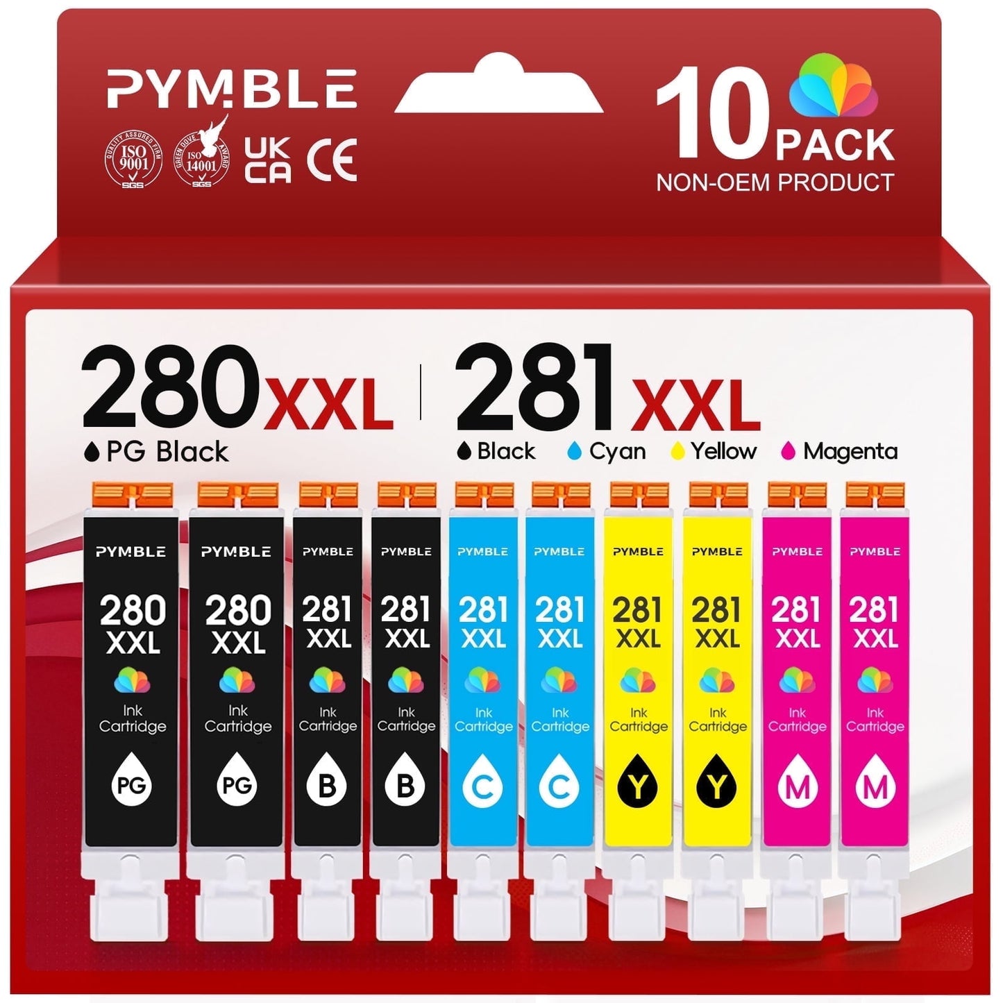 280XXL Ink Cartridges Compatible for Canon 280 and 281 Ink Work for Pixma TR8520 TR8620a TS8120 TS9120 Ink