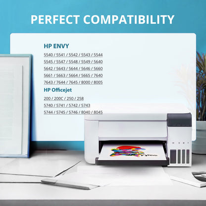 62XL Ink Cartridges Compatible for HP 62 Ink Cartridges for Envy 5540 5640 5660 5740 7644 7645 8040 (2-Pack, Black, Tri-Color)