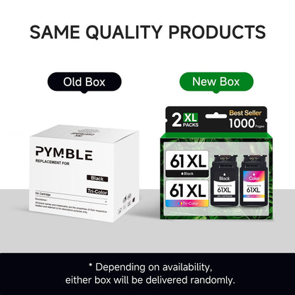 61XL Ink Cartridges Compatible for HP Ink 61 Combo Pack for HP 61XL Ink Cartridges for HP Envy 5530 4500 DeskJet 2540 2542  DeskJet 2540 1000 Printer (2-Pack)