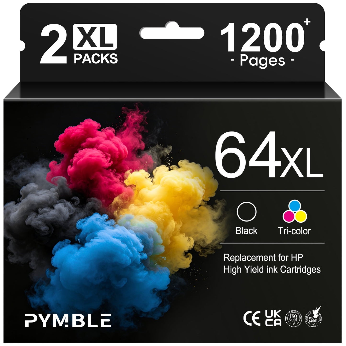 64XL Ink Cartridge Combo Pack Compatible for HP 64 ink cartridges for printer ink 64 for HP Envy Photo 7155 7855 6255 Tango Series Printer
