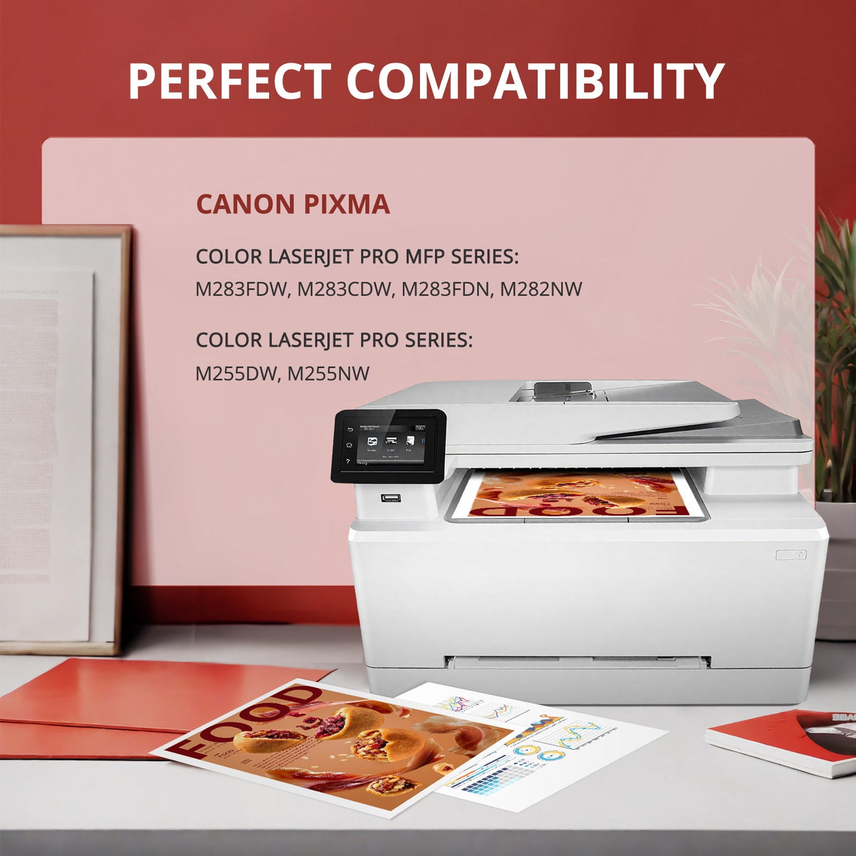 206X Toner Cartridges Compatible for HP 206X Toner Cartridges 4 Pack High Yield for Laserjet MFP M283fdw M283cdw M283 Pro M255dw M255nw Printer (4-Pack)