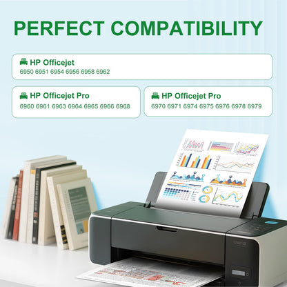 902XL Ink Compatible for 902 Ink Cartridges for Officejet Pro 6978 6962 Ink (5 Pack)