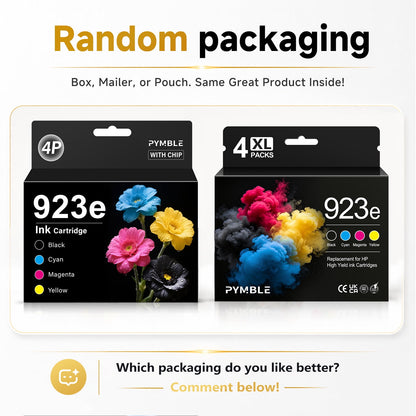 923 Ink Cartridges Compatible for HP 923 ink cartridge 4 pack for 923 ink cartride for HP printers OfficeJet Pro 8139e 8135e 8122e 8138e 8130e