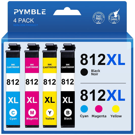 812XL Ink for Epson 812 Ink Cartridges compatible for Epson 812XL Printer Ink for Workforce Pro WF-7820 WF-7840