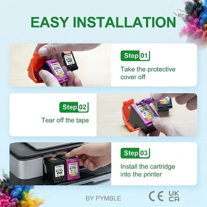 64XL Ink Cartridge Combo Pack Compatible for HP 64 ink cartridges for printer ink 64 for HP Envy Photo 7155 7855 6255 Tango Series Printer