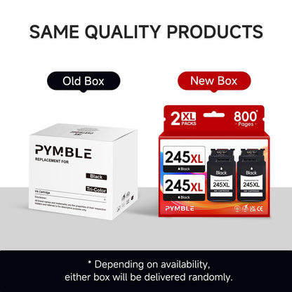 245XL Ink Cartridges for Canon 245 245XL Black Ink Cartridge for PIXMA MG2522 TS3122 TR4520 MX492 MX490 TR4522 TS3322 TS3320 MG2520 MG3022 TS202 (2-Black)