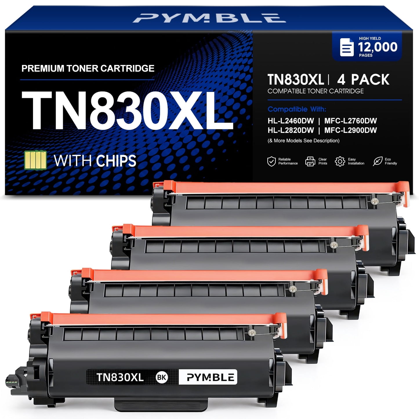 TN830XL Toner Cartridge Compatible for Brother 830XL toner Cartridge for Brother DCP-L2640DW HL-L2460DW L2405W Printer