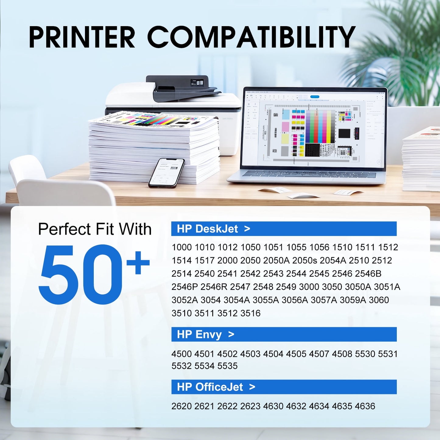 61XL Ink Cartridge Compatible for HP 61 Ink Cartridge Combo Pack for HP 61 Black Ink for Envy 4500 5530 4502 Printer