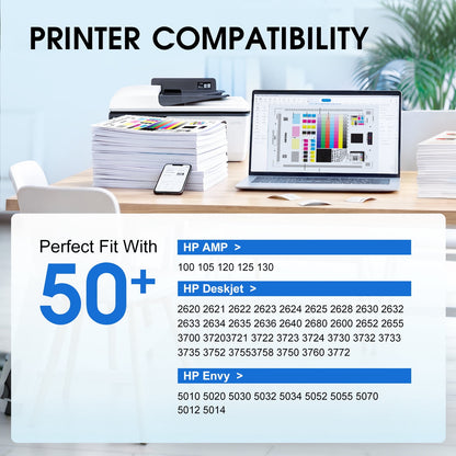 64XL Ink Cartridge Combo Pack Compatible for HP 64 ink cartridges for printer ink 64 for HP Envy Photo 7155 7855 6255 Tango Series Printer