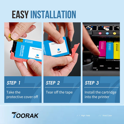 202XL Ink Cartridges for Epson 202 Ink cartridges for Epson Ink 202 for Epson XP-5100 WF-2860 Printer(4 Pack,1 Black,1 Cyan,1 Magenta,1 Yellow)