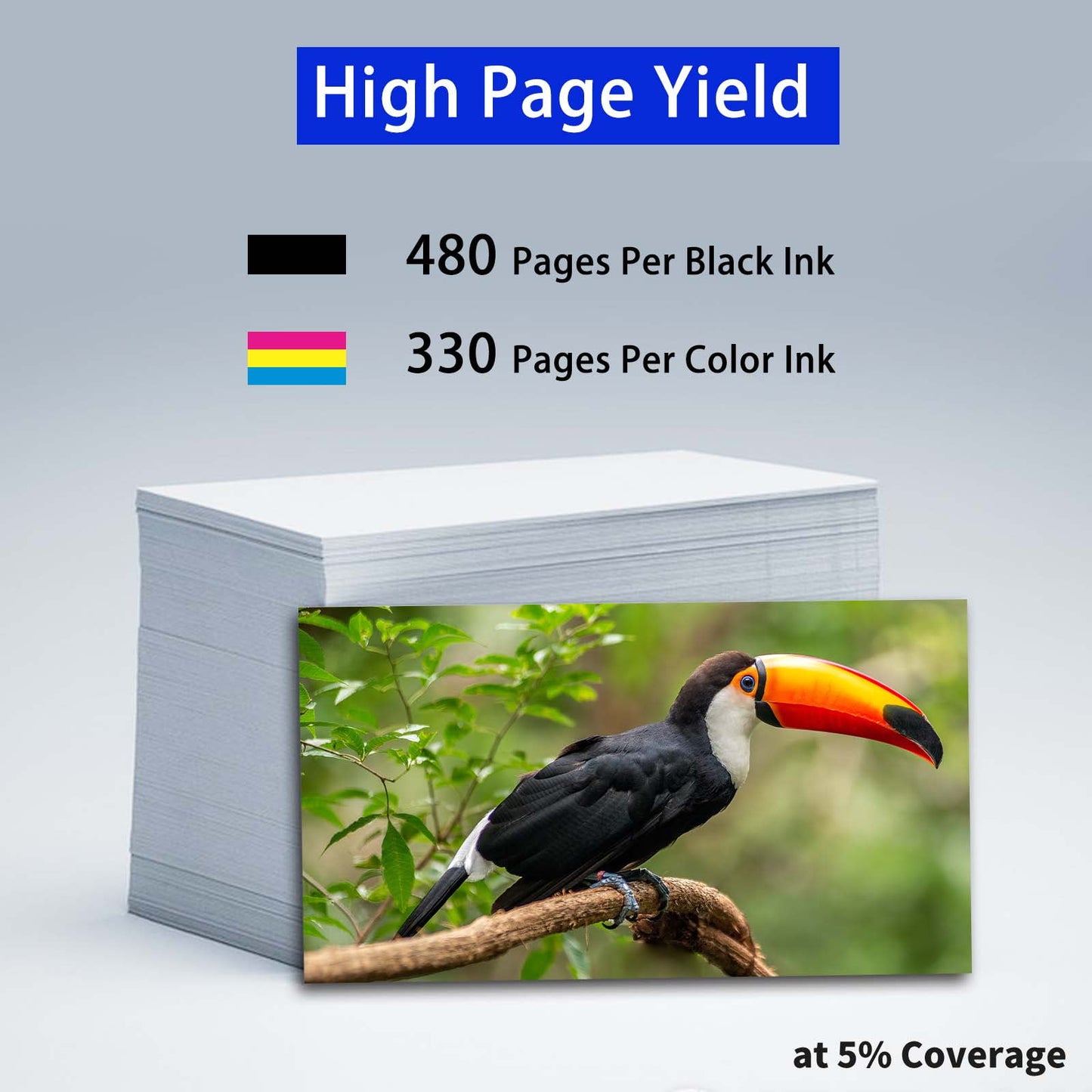 63XL Ink Cartridges Compatible for Printer Ink HP 63 63XL Ink Cartridges (2 Black)